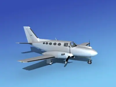 Cessna 425 Conquest I Bare Metal 3D model