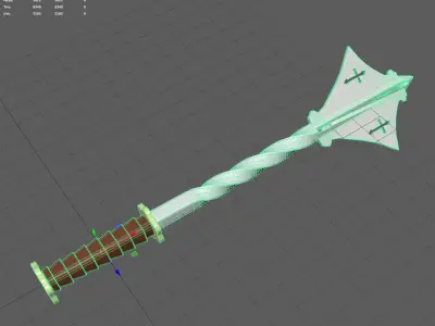 greek mace Low-poly 3D model