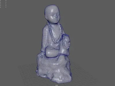 CHILD BUDDHA STATUE 2 Low-poly 3D model