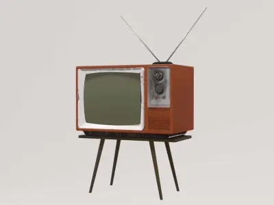 Old TV Free low-poly 3D model