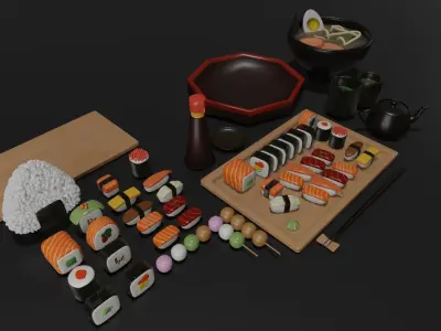 Japanese Food  3D model