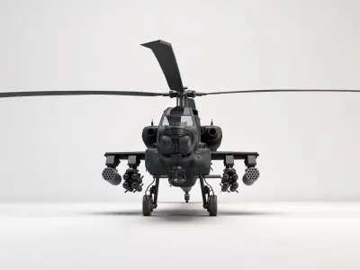 AH-64 Apache Helicopter 3D model