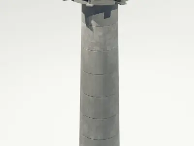 Concrete observation tower 3D model