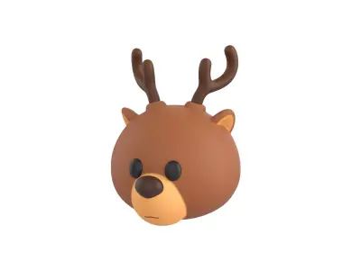 Prop152 Reindeer Head 3D model