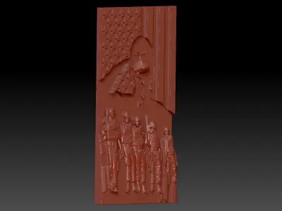 USA flag 3D print model