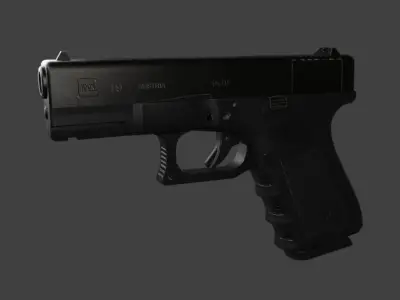 Glock 19 gen 3 Game ready Low-poly 3D model
