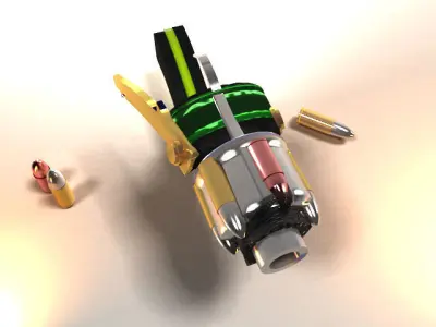 Fantasy Pistol - Game ready Low-poly 3D model