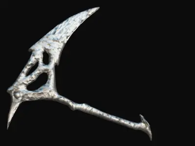 Demonic Sickle - Game Ready Low-poly 3D model
