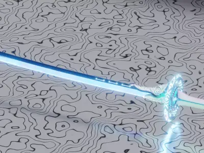 Stylazed Sword PBR Low-Poly Game-Ready Low-poly 3D model Low-poly 3D model