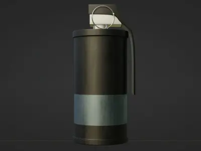 Smoke Grenade - made in Blender Low-poly 3D model