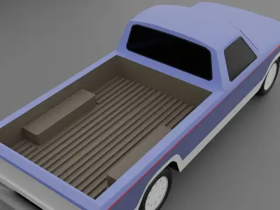 Low Poly Pickup Truck 1 Free low-poly 3D model