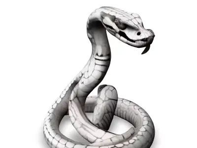 Stylized 3D Snake Model Low-poly 3D model