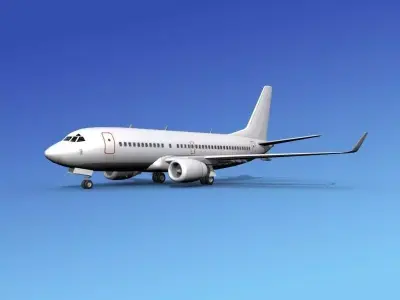 Boeing 737-700ER Unmarked 2 3D model