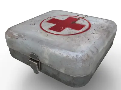 First aid kit  Low-poly 3D model