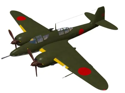 Kawasaki Ki102 kou 3D model