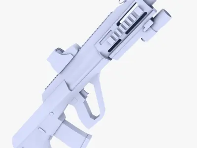 Steyr AUG Assault Rifle Low-poly 3D model