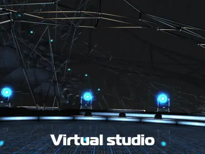 Virtual tv studio 3D model