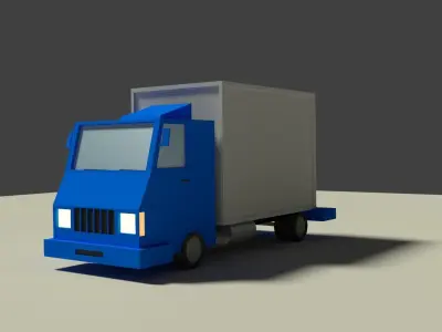 Low Poly Truck Low-poly 3D model