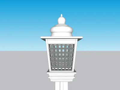 indian jodhpuri stone piller column 3D model