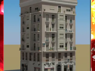 Building Collection 29-32 Low-poly 3D model