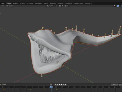 El Gran Maja 3D Model with Swimming Loop Animation 3D model