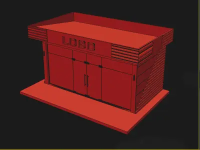 Mini Market exterior 3D model