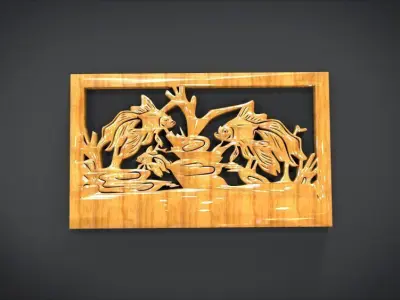 Ornament Fish Furniture Low-poly 3D model