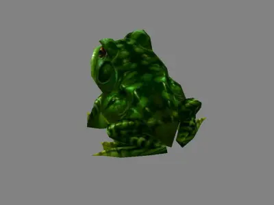 Cartoon frog Low-poly 3D model