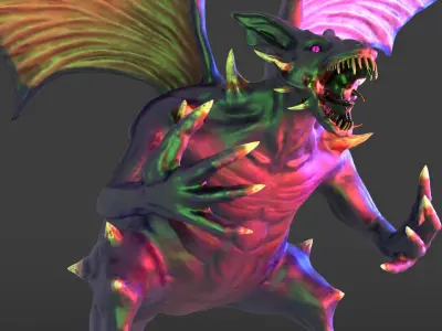 Demon Dragon Low-poly 3D model