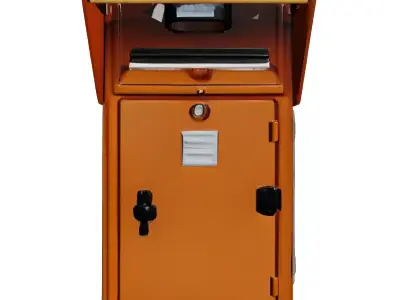 Modern Orange Parcel Locker 3D model
