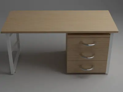 Modern desk Free 3D model