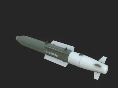 LS-6 100 kg glider guided bomb LS6 JSOW Low-poly 3D model