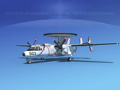 Grumman E-2C Hawkeye V03 3D model