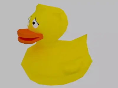 Low Poly Stylized Rubber Duck Free low-poly 3D model
