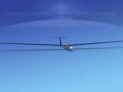  Schleicher ASW 22 Sailplane V06 3D model