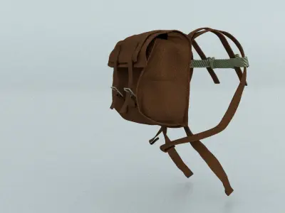 laos Game Military backpack Low-poly 3D model