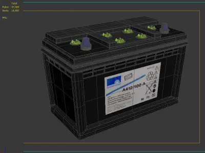 Lead-acid battery storage battery lithium battery 3D model