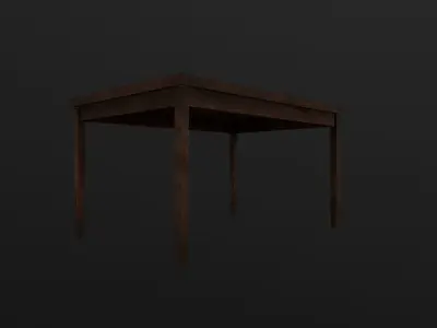 table old Free low-poly 3D model