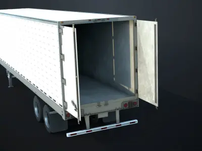 Semi Trailer 01 For Heavy Truck All PBR Unity UE Textures Low-poly 3D model