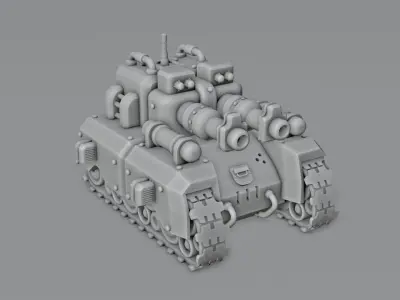 Stylized tank for 3d printing 3D print model