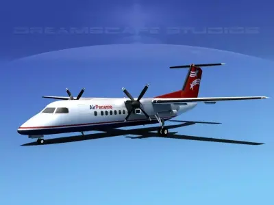 DeHavilland DHC-8-Q300 Air Panama 3D model