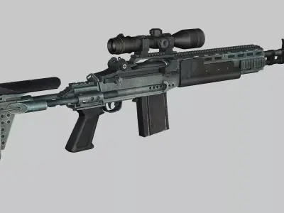 Sniper Denel 4NTW-20 Low-Poly 3D Model Low-poly 3D model purchase