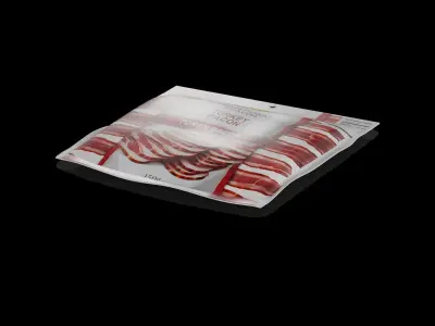 Deli sausages Turkey Bacon Low-poly 3D model