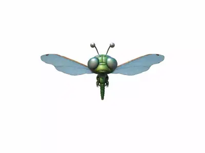 3d Model Dragonflies Are Fast-moving Insects 3D model