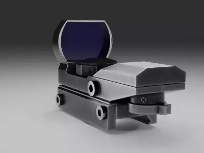 Reflex Optic Reddot Sight Low-poly 3D model