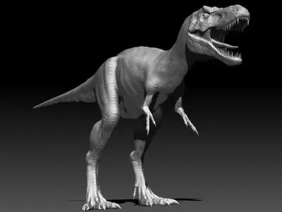 Dinosaur Juvenile Tyrannosaurus Rex Sculpt Project 3D model