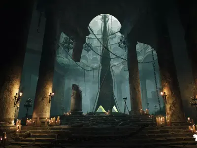 Fantasy Dungeon Environment Low-poly 3D model