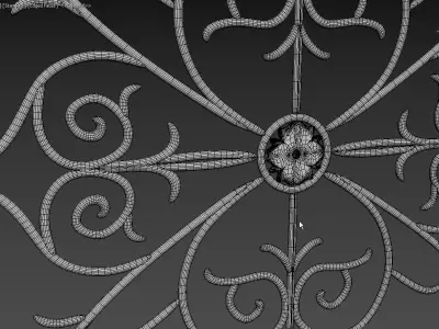 Vintage Forged Fence - Pattern 3D model