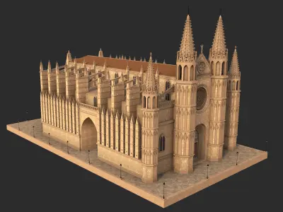 Palma Cathedral Mallorca 3D model