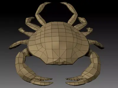 3D CRAB -LOWPOLY Low-poly 3D model